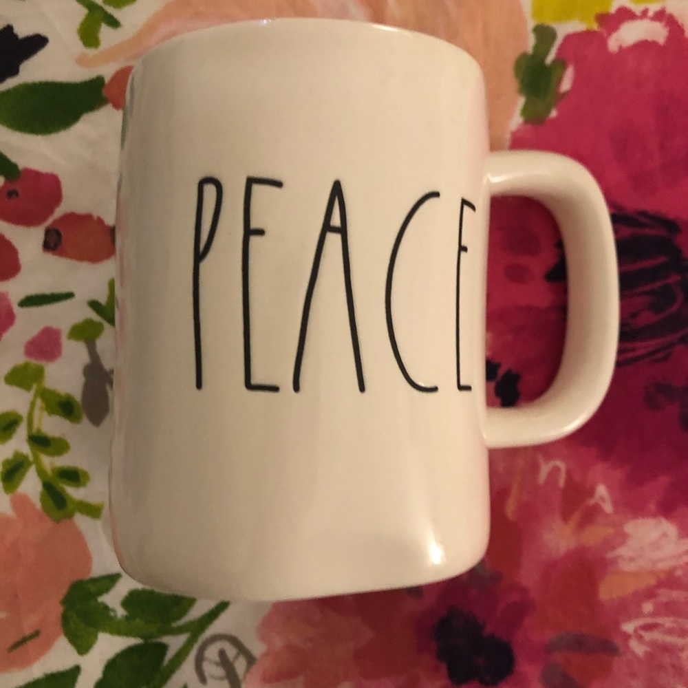Rae Dunn Long Letter Peace Mug
